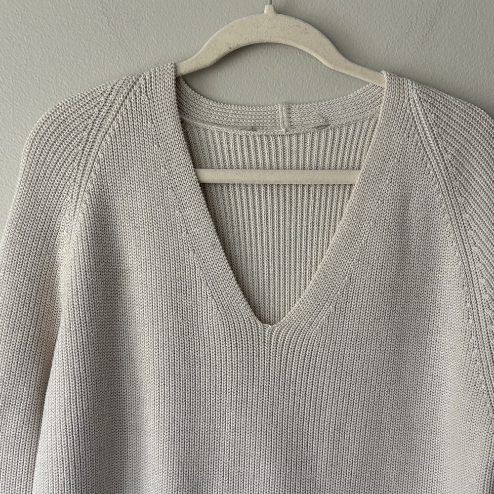 Athleta Switchback Pullover Sweater Offwhite 45% … - image 4